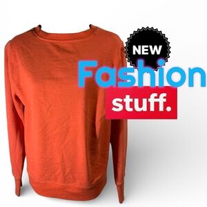 Tek Gear Women's Vibrant Orange Crew Neck Sweater